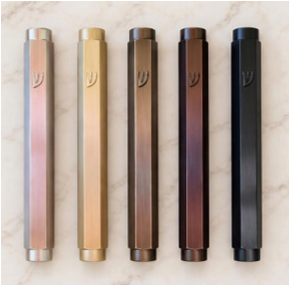 HEXAGON BRASS DESIGNER MEZUZAH CASE