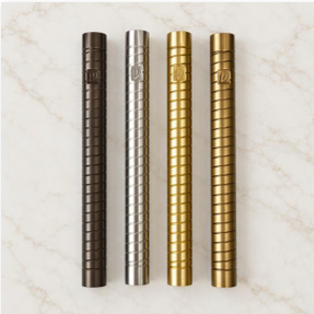 SPIRAL BRASS DESIGNER MEZUZAH CASE